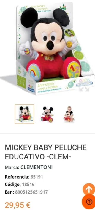 Peluche Mickey Mouse Interactivo