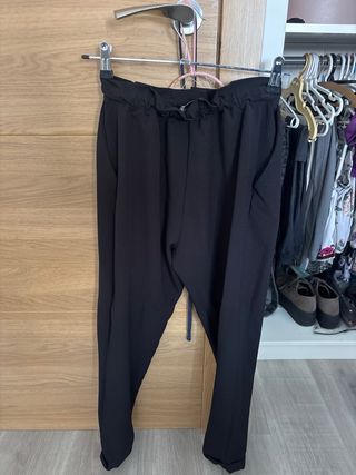 Pantalones de pinza negros