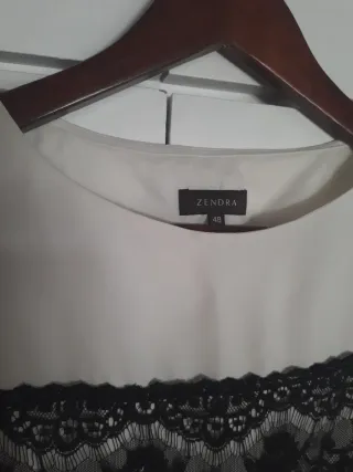 Vestido Zendra Negro y Blanco