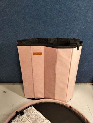 SONGMICS Mazie Puff Redondo Plegable 65L Terciopelo Rosa