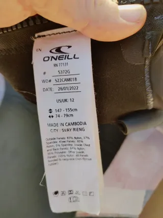 Traje Neopreno Niña O'Neill