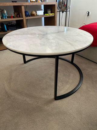 Mesa de centro de mármol natural