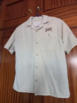 Camicia per bambini a maniche corte beige Taglia 13/14