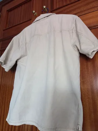 Camicia per bambini a maniche corte beige Taglia 13/14