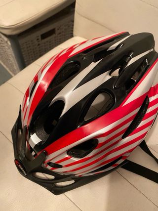 Casco Bici Niño Rojo y Blanco