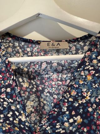 Vestido E&A floral azul talla S