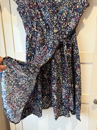 Vestido E&A floral azul talla S