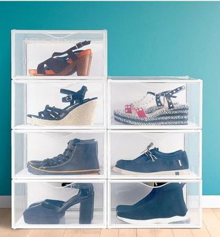 6 Cajas zapatero AKTIVE, 35x27x18,5cm