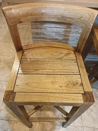 Taburetes madera estilo colonial