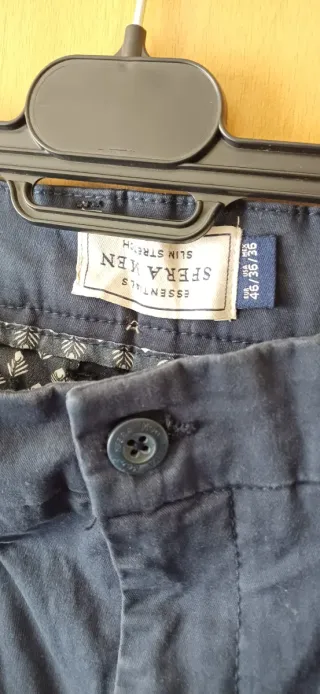 NUEVO Pantalón chino azul hombre