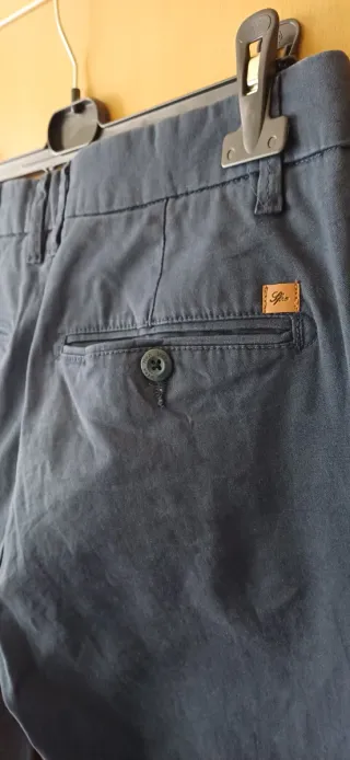 NUEVO Pantalón chino azul hombre