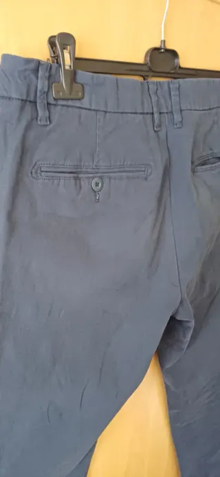 NUEVO Pantalón chino azul hombre