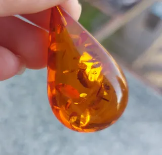 Ciondolo Ambra Oro Giallo 750