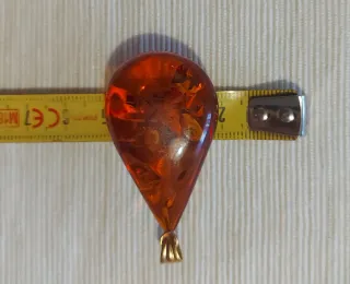 Ciondolo Ambra Oro Giallo 750