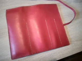 Estuche porta lápices de cuero hecho a mano