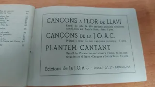 Cancionero Cançons Flor de Llavi 1955.