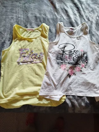 Lote 2 camisetas tirantes niña 10 años