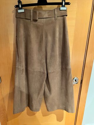 Falda culotte Massimo Dutti ante marrón