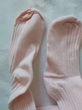 Medias rosas canalé 12-13 años sin estrenar