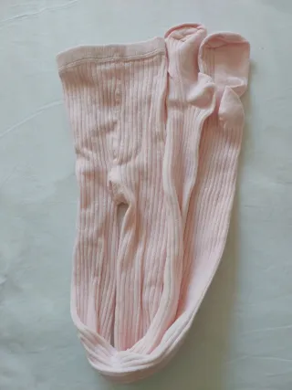 Medias rosas canalé 12-13 años sin estrenar