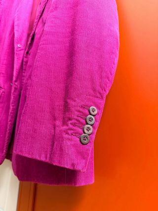 Americana pana fucsia hombre.