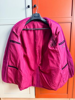 Americana pana fucsia hombre.