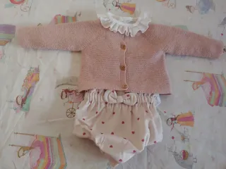 Conjunto 3 piezas Talla 0-1 mes bebe o reborn