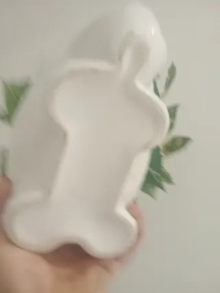 Maceta Blanca Elefante Cerámica