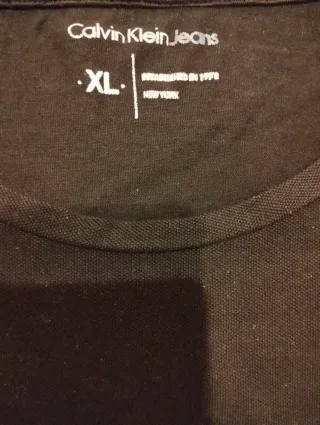 Camiseta Calvin Klein Hombre Talla XL Negra