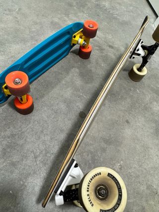 PACK Longboard Oxelo Classic y Skateboardmini