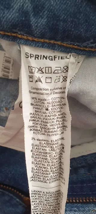 Pantalón vaquero Springfield azul w30 slim