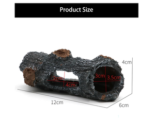 Grotta acquario effetto legno 10 cm