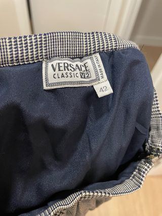 Traje Versace Chaqueta y Falda Gris