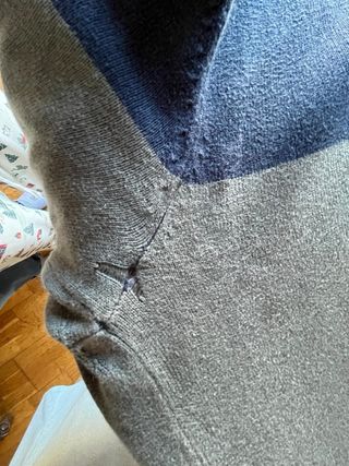 Jersey Volcom rayas azul, gris y naranja