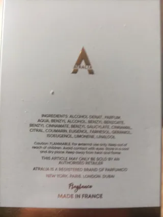 Perfume Atralia Sensual Vanilla Eau de Parfum