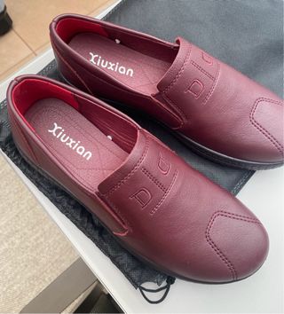 Zapatos planos mujer burdeos talla 39 pequeño.