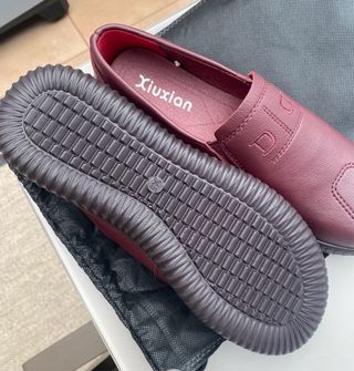 Zapatos planos mujer burdeos talla 39 pequeño.