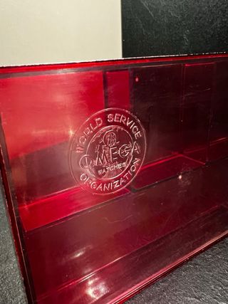 Scatola Omega Service Rossa Originale Rara 70/80