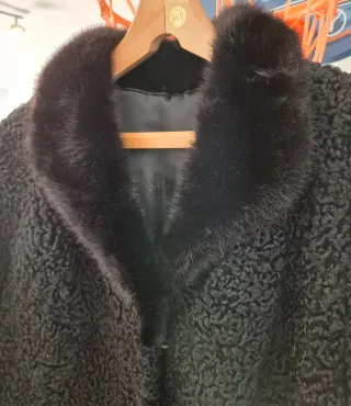 Abrigo Piel Astracán Negro