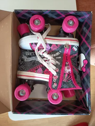 Patines Monster High 4 Ruedas Talla 34