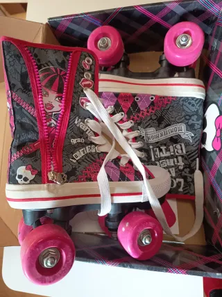 Patines Monster High 4 Ruedas Talla 34