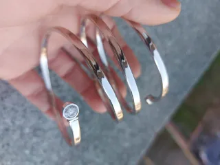 Bracciale spirale argento 925 con zirconi