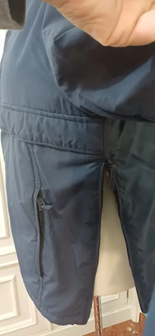 Pull&Bear Chaquetón con Capucha Azul Marino