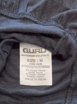 Vestido Guru Talla Única Negro