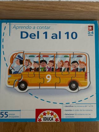Puzzle Educa Aprendo a Contar Del 1 al 10