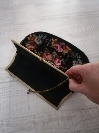 Bolso Vintage Punto de Cruz Años 50