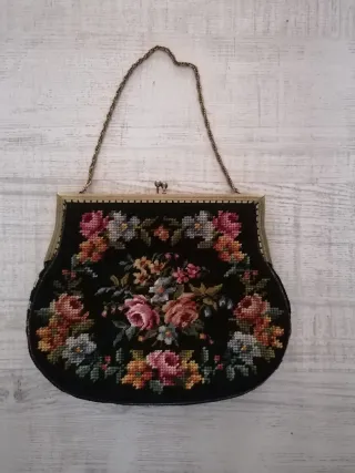 Bolso Vintage Punto de Cruz Años 50