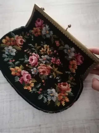 Bolso Vintage Punto de Cruz Años 50