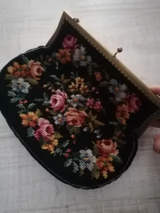 Bolso Vintage Punto de Cruz Años 50