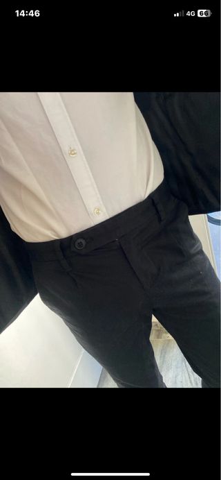 Traje chaqueta chico negro talla S